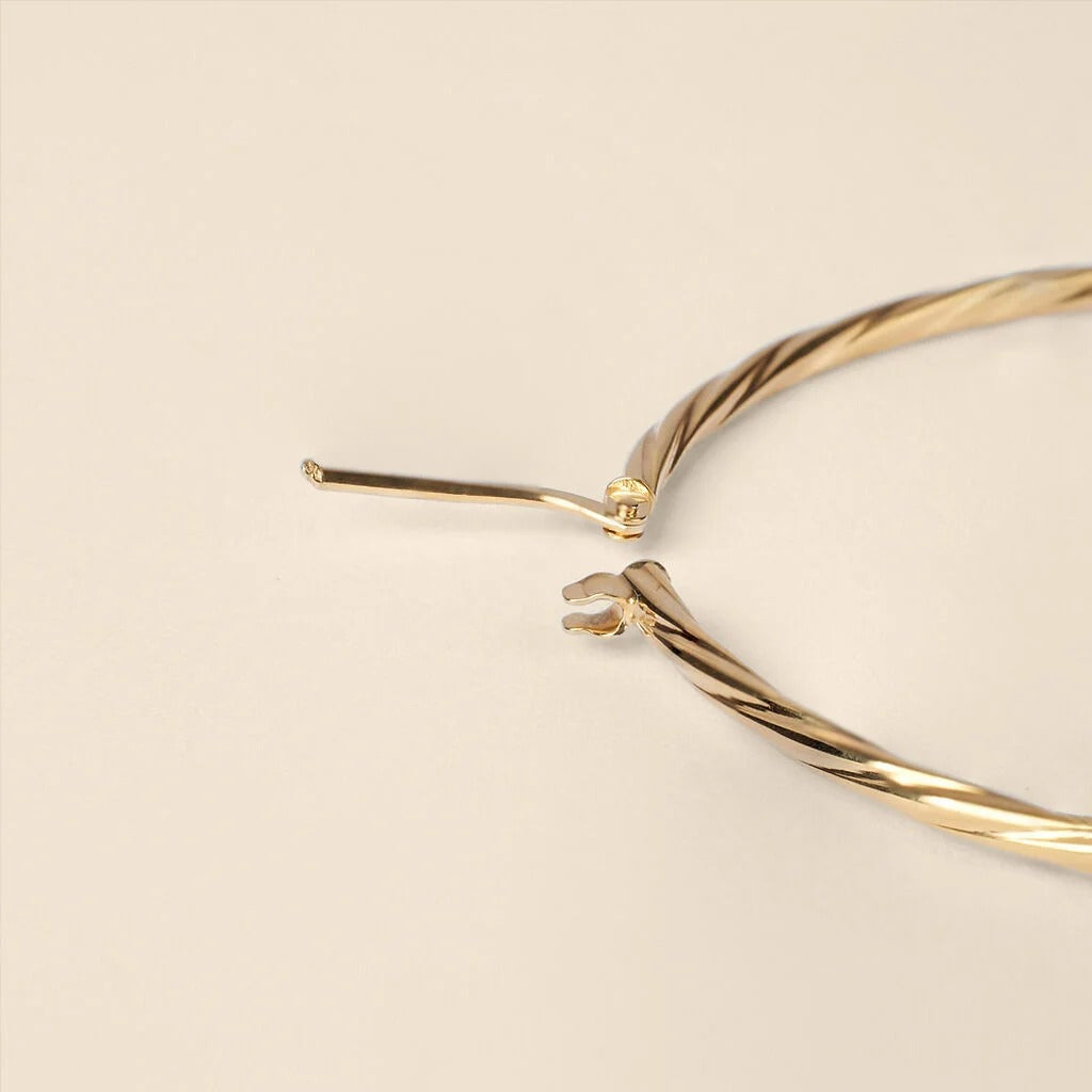 Pendientes de aro en oro amarillo