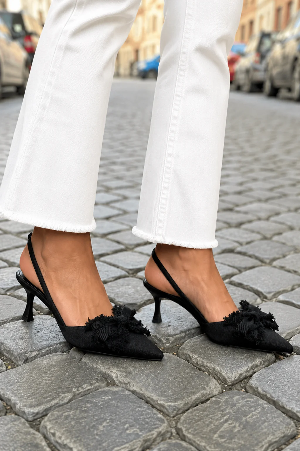 Clarissa | Zapatos de tacón de lujo con estampado floral