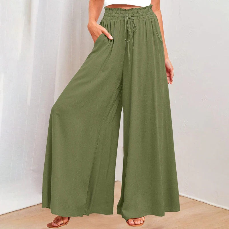 Pantalones casuales de pierna ancha