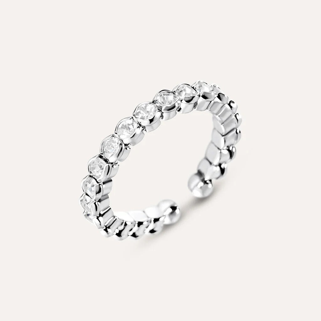 Anillo Eternity Romantic Shine de metal y cristal