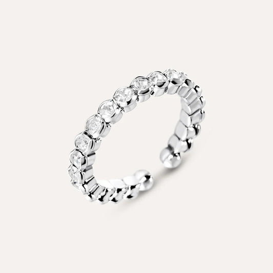 Anillo Eternity Romantic Shine de metal y cristal