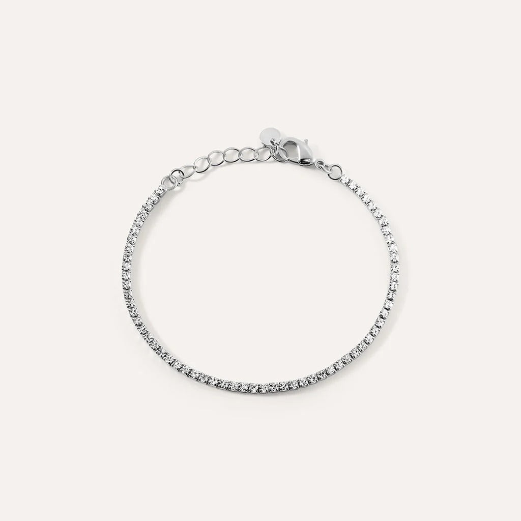 Pulsera Tennis Romantic Shine de metal y cristal