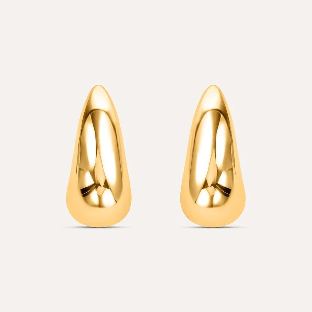 Pendientes Lobo Radiance de acero dorado