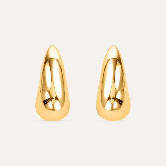 Pendientes Lobo Radiance de acero dorado