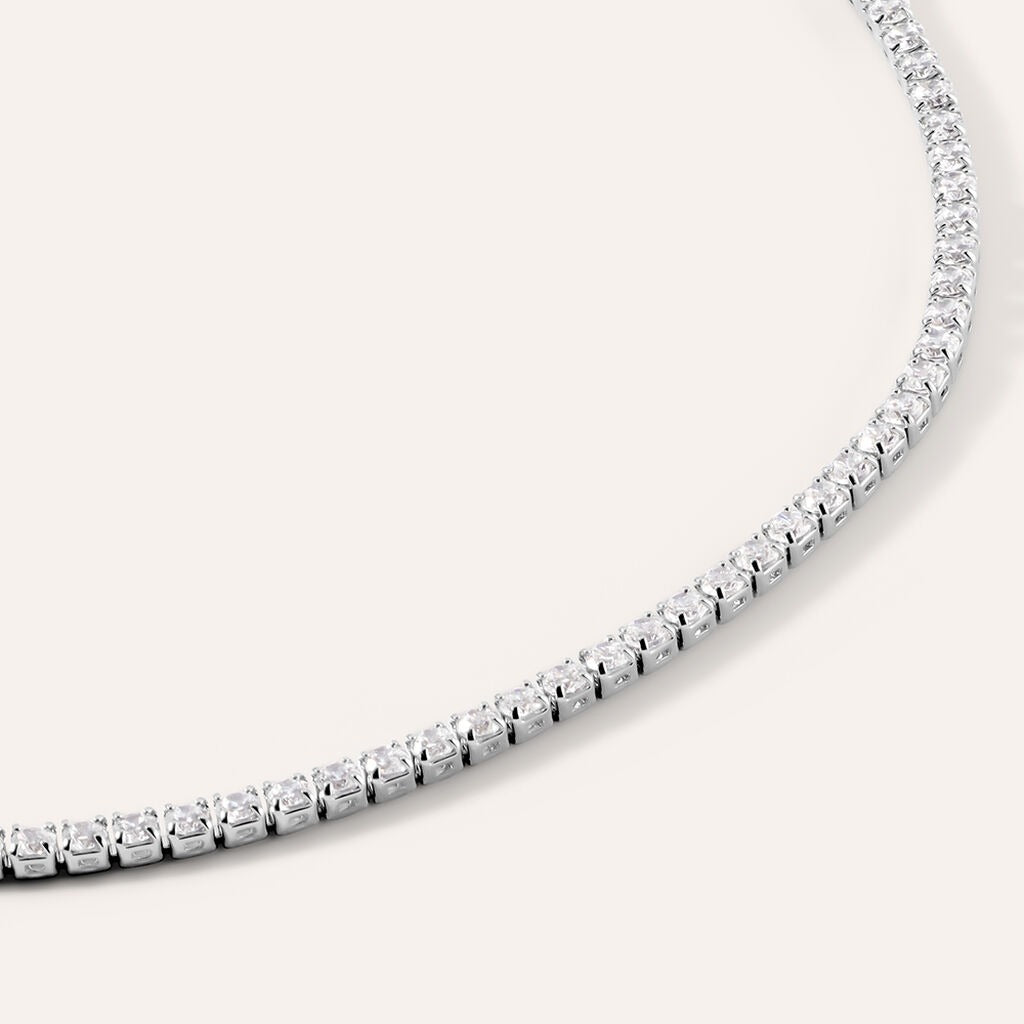 Pulsera Tennis Romantic Shine de metal y cristal