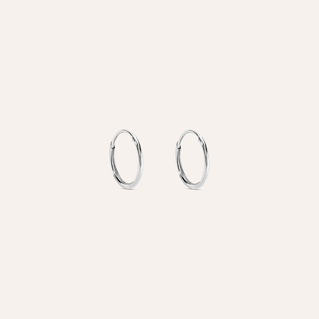 Pendientes de aro Toujours en oro blanco
