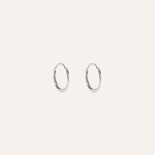 Pendientes de aro Toujours en oro blanco