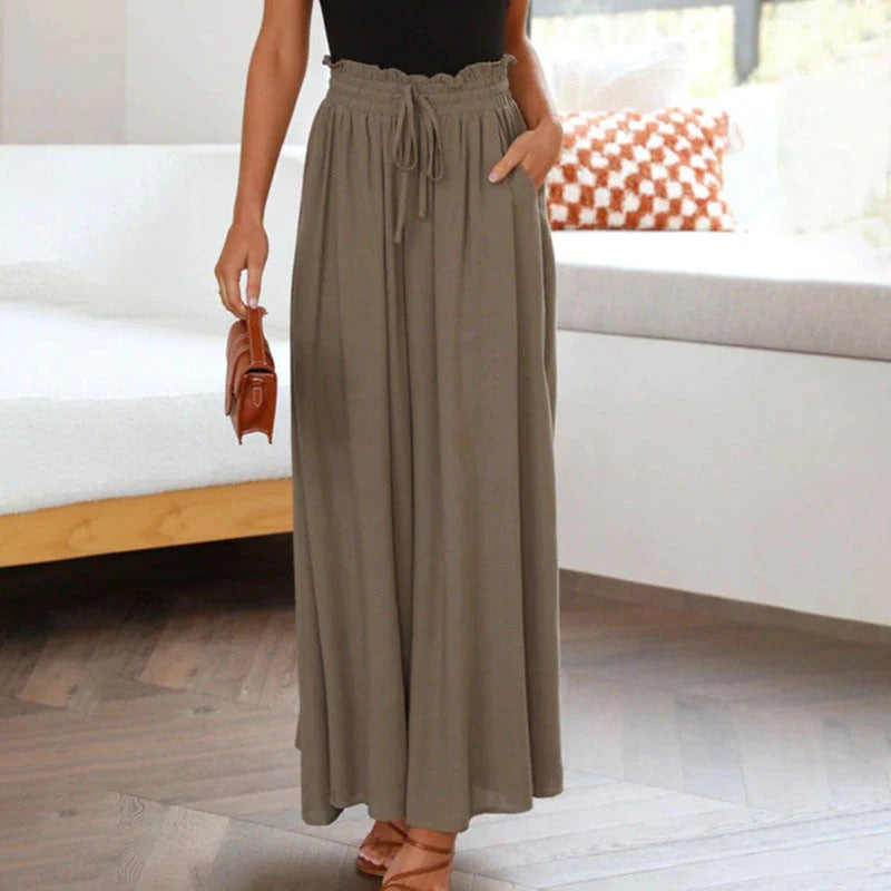 Pantalones casuales de pierna ancha