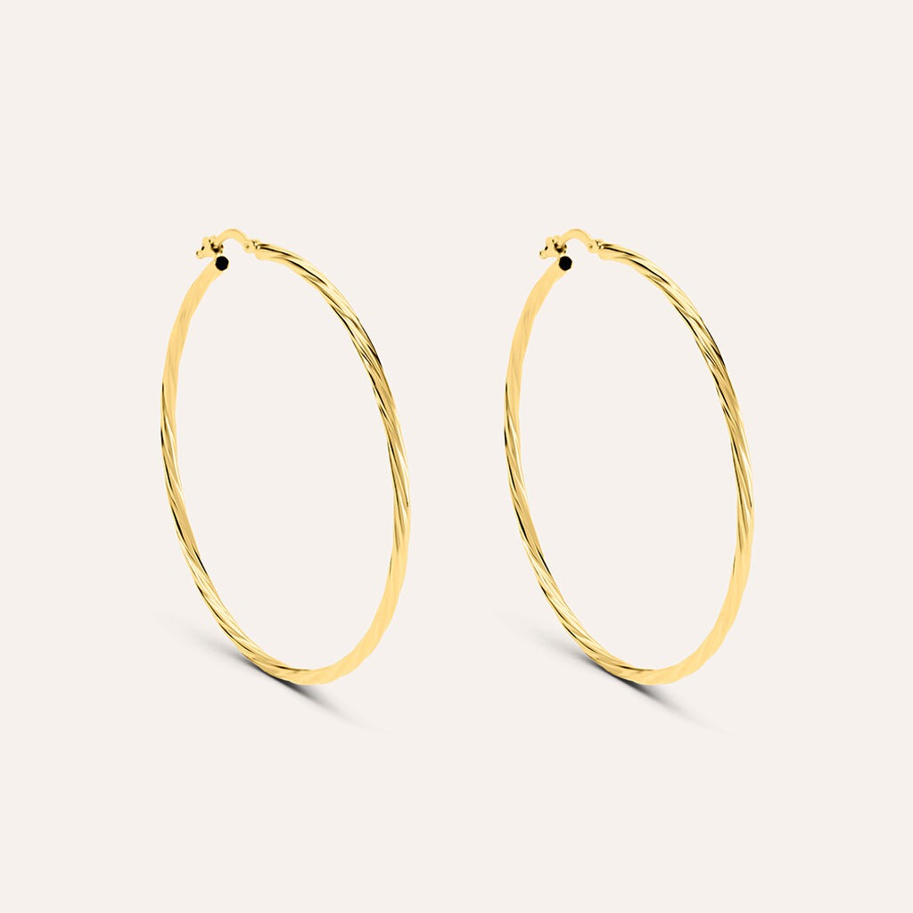 Pendientes de aro en oro amarillo