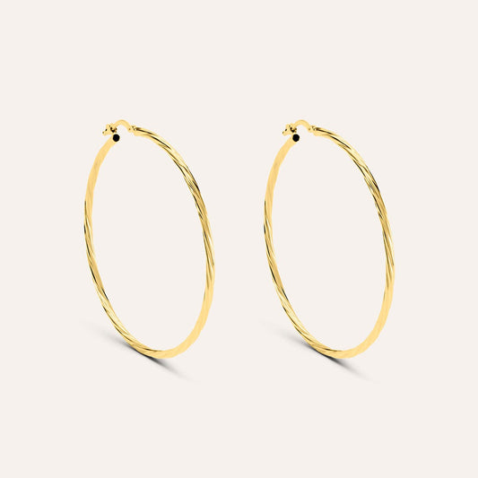 Pendientes de aro en oro amarillo