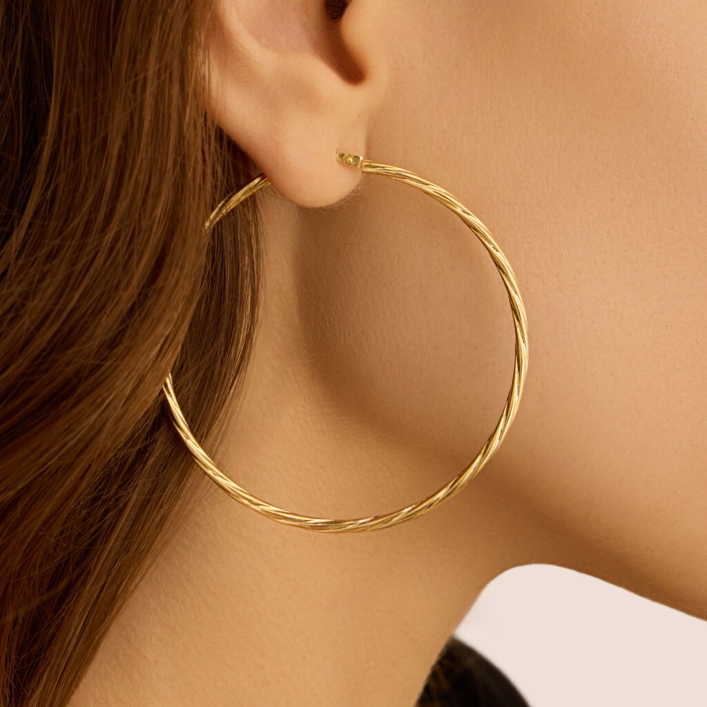 Pendientes de aro en oro amarillo