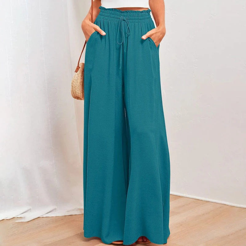 Pantalones casuales de pierna ancha