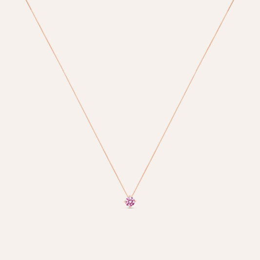 Collana Punto Luce Silver Rainbow Argento Rosa Cubic Zirconia