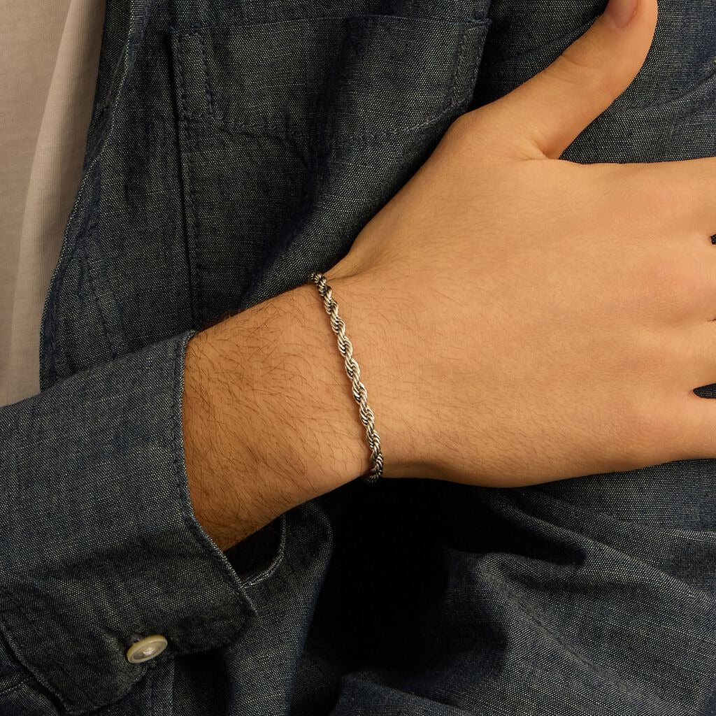 Pulsera de cadena Man Code de acero