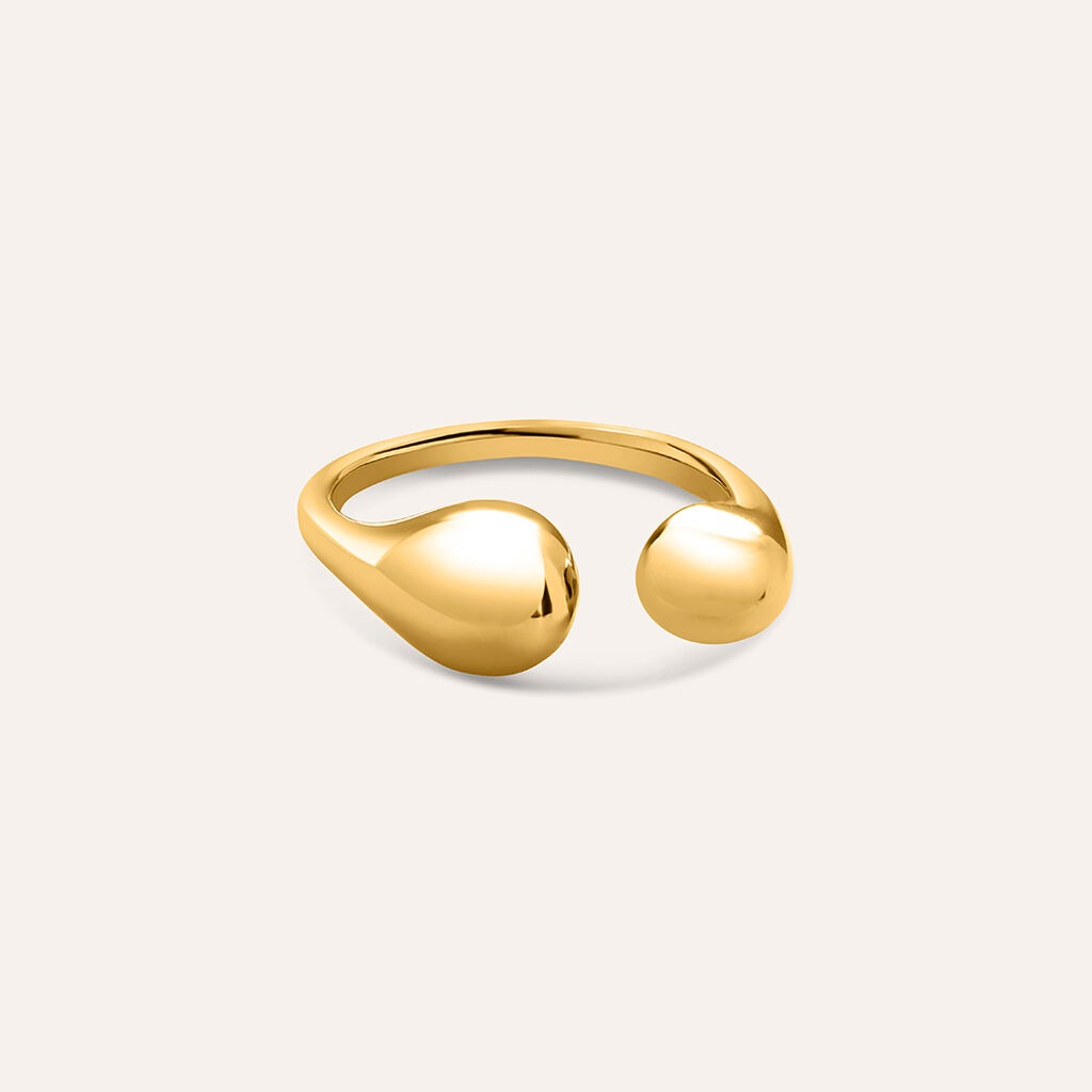Anillo Aura de acero dorado