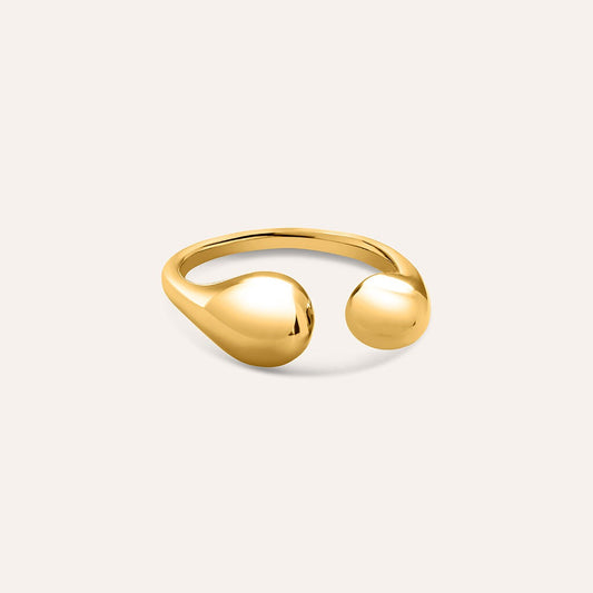 Anillo Aura de acero dorado