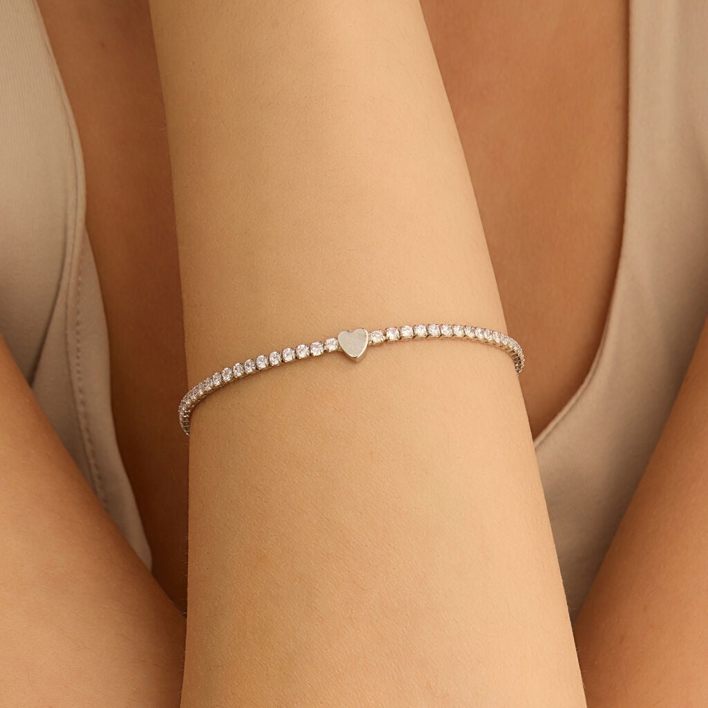 Bracciale Tennis Romantic Shine Metallo Cristallo